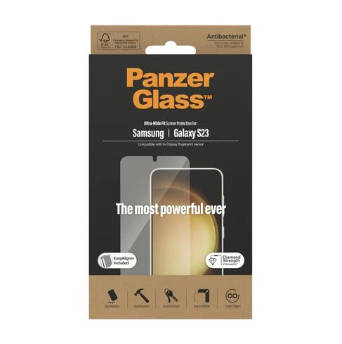 PanzerGlass Ultra-Wide Fit Displayschutz für Samsung Galaxy S23 PanzerGlass Ultra-Wide Fit Displayschutz für Samsung Galaxy S23